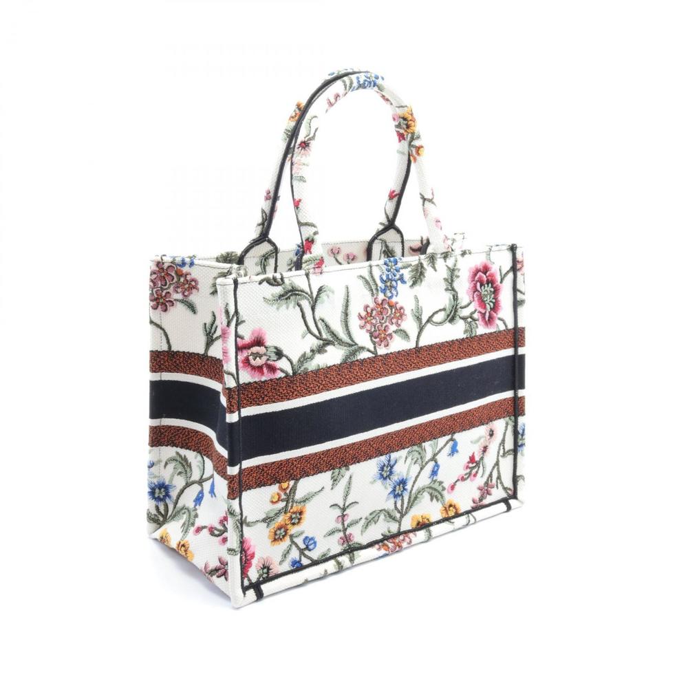 Dior Tote White Multicolor Book Bag Medium Tote
